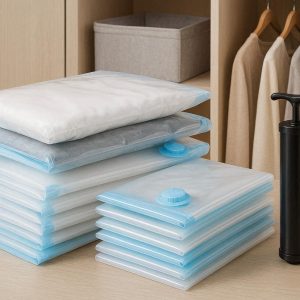 27 Vacuum Storage Bags for Clothes Set of 8 Space Saver Compression Bags with Hand Pump for Wardrobe Closet and Luggage Travel Organization